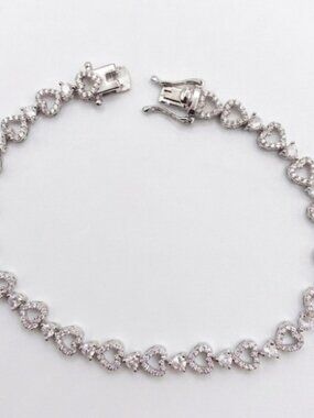 925 silver lady fancy bracelet 7" /a4
